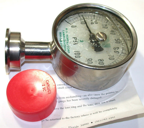 Newell 74-00 Liquid Filled 100 PSI Pressure Gauge