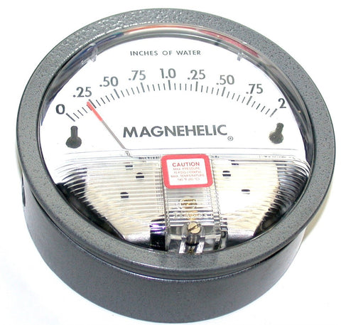 Dwyer Magnehelic 0 to 2 Differential Pressure Gage 2002C