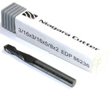 Niagara 86236 3/16" Diameter 3/16 Shank 4 Flute TiAlN Coat Carbide Ball End Mill