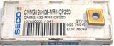 Lot of 8 New SECO CNMG120408-MR4 CP250 TiN Coated Carbide Turning Inserts