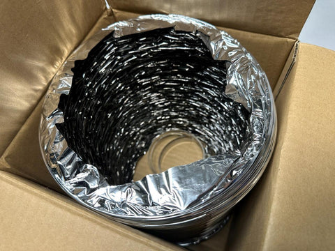 Hydrofarm ACDC825 Non Insulated Air Duct Dual Layer 8" x 25' w/ Clamps