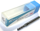 YG 4G Mills GM99929207 3/32" Dia Carbide Ball End Mill For Pre-Hardened Steels