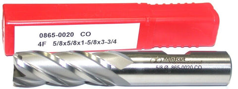 YG-1 Minicut 0865-0020 5/8" Diameter 5/8" Shank 4 Flute HSS End Mill New