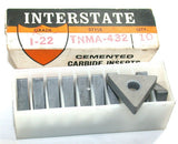 Lot of 10 Interstate TNMA-432 I-32 Double Side Cemented Carbide Inserts