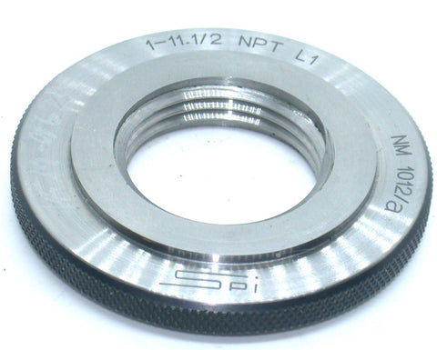 SPI 1-11.1/2 NPT, 1–11.5 NPT Class L1 NM 1012/a Threaded Pipe Ring Gage