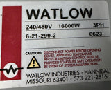 Watlow 6-21-299-2 Immersion Heater 16kW 240/480V 3 Phase