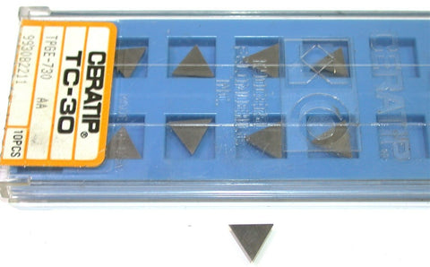 Lot of 9 New Kyocera Ceratip TC-30 Triangular Carbide Inserts TPGE-730 AA