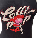 Alstyle Women's Lollipop Lil Wayne Graphic Black Tank Top Size Small
