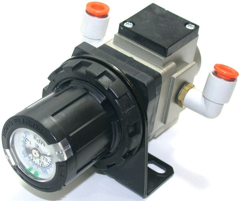 SMC ARG20K-N01G1-Z Air Regulator With Gage Built-in Handle 7.25 - 123 PSI