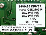 Oriental Motor Vexta CSD2109-P 2-Phase Driver 24/36 VDC 1.4A Run 0.95 Stop 0.39