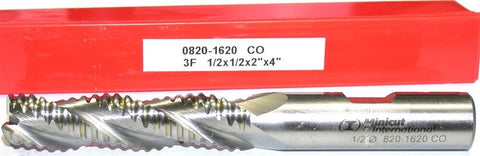YG-1 Minicut 0820-1620 1/2" Diameter 1/2 Shank 3 Flute HSS Roughing End Mill New