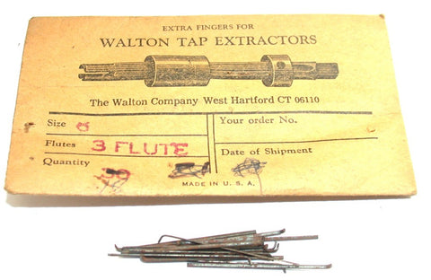 15 New Walton 12063 Spare Fingers for use with #6 3-Flute Tap Extractor