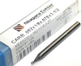 Niagara N59791 Carbide .052" Diameter 1/8 Shank 2 Flute Ball End Mill