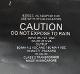 Hewlett Packard 82002C Battery Charger 115VAC 50/60Hz Class 2 Transformer