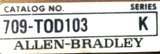 Allen-Bradley 709-TOD103 Starter Ser K Size 00 200-575V 1-1/2HP - 2HP