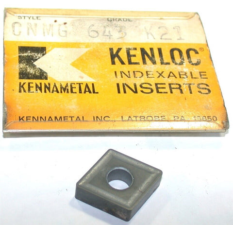 Kennametal Kenloc CNMG 643 K21 Indexable Carbide Turning Inserts New