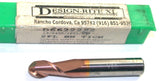 Design-Rite XL D6622292 19/64" Diameter 2 Flute TiCN Coat Carbide Ball End Mill