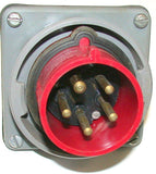 HUBBEL L520B7W PANEL MOUNT PLUG 20 AMP 3-PHASE 277/480 VAC