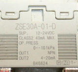 SMC ZSE30A-01-D 12 - 24VDC Digital Vacuum Pressure Switch W/ cable and bracket