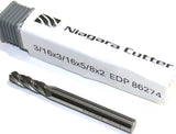 Niagara 86274 3/16" Diameter 3/16" Shank 4 Flute Carbide Ball End Mill