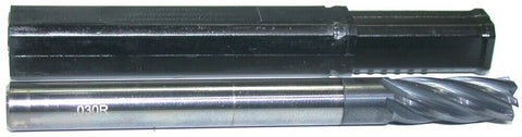 GWS 3/8" Diameter Carbide Endmill 6FL 1" LOC 4"OAL 3/8" Shank .030R New