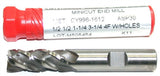 Minicut CY996-1612 ASP30 1/2" Diameter 4 Flute Coolant Thru Roughing End Mill