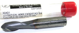 Fullerton 30401 13/32" (.406") Diameter 2 Flute TiAlN coat Carbide Ball End Mill