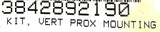 Unbranded 3842892190 Vert Prox Mounting Kit 1082 8/97DWR