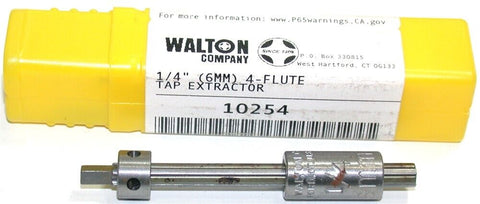 Walton 10254 1/4", 4 Flute Tap Extractor With Square Shank
