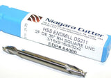 Niagara 64060 3/16" diameter Double End 2 Flute HSS End Mill New