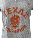 Nike Women's Texas Longhorn Football Graphic Gray Slim Fit Shirt Size Large