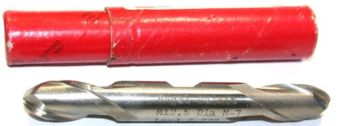 Regal Beloit 12.5mm Double End 1/2" Shank 2 Flute HSS Ball End Mill New