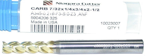 Niagara 10023007 7/32" diameter 3 Flute ANF Coated Carbide End Mill New