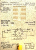 Omron H3CR-H8L Off Delay Timer 4kV/2 Time Range S Source 200-240VAC 50-60Hz