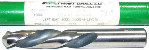 Precision Twist Drill 40938 19/32" Left Hand Screw Machine Length New