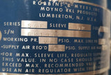 Robbins & Myers NOR Sleeve Ser SGE 2" 65psig Max 40psig Min Max Line PR. 25psig