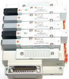 SMC 5 Unit Solenoid 24V Single and Double 5 position Stack Up Bank Assembly