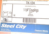 Steel City TK-124 EMT Set-Screw Couplings 1-1/4" Galvanized Steel (Box of 15)