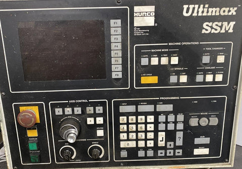 Hurco Control Features Hurco Ultimax SSM CNC Operator Control Monitor Interface w/ Support Ar