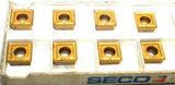 Lot of 8 Seco SONX09T304TR-M10 T20M Indexable Coated Carbide Milling Inserts