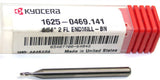 Kyocera 1625-0469.141 3/64" Carbide Ball Endmill 2FL 1/8" Shank New