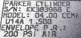 Parker 4.00 CCMAU14A 1.500 Pneumatic Cylinder U14A 1.500 200psi Air