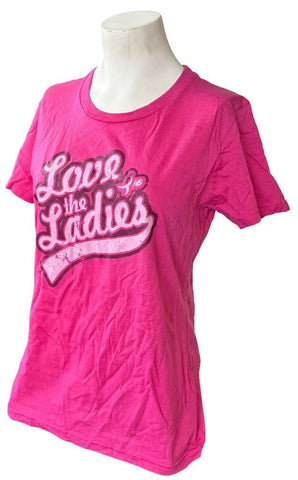 New Balance Women's NB Love The Ladies Pink Short Sleeve Shirt Size Small