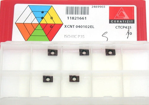 Lot of 5 Ceratizit XCNT 040102EL Indexable Coated Carbide Drilling Inserts