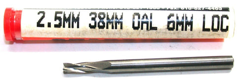 Starbide Starlite 2.5mm Diameter 3mm Shank 4-Flute Carbide End Mill