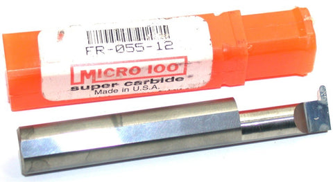 Micro 100 FR-055-12 Carbide Grooving Tool Retaining Ring .055" radius 3/8 Shank
