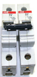 Lot of 2 ABB S271 C6 6 AMP 1 Pole 230/400VAC Circuit breakers Din Mt