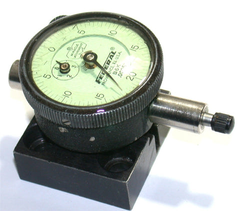 Federal B6K Dial .0005 Indicator Revolution Counter Adjustable Mounting Bracket