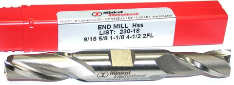 YG-1 Minicut 230-18 9/16" Diameter 5/8" Shank 2 Flute HSS End Mill New