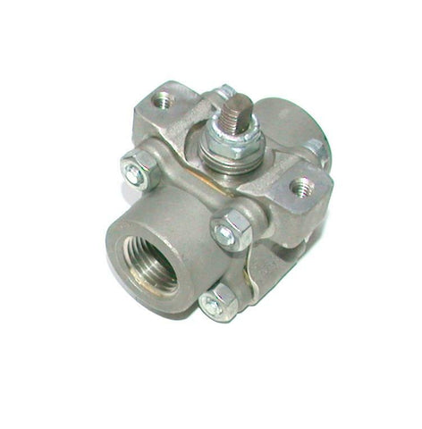 Worcester Controls 3-Piece Stainless Steel Ball Valve 1/2 NPT NO HANDLE